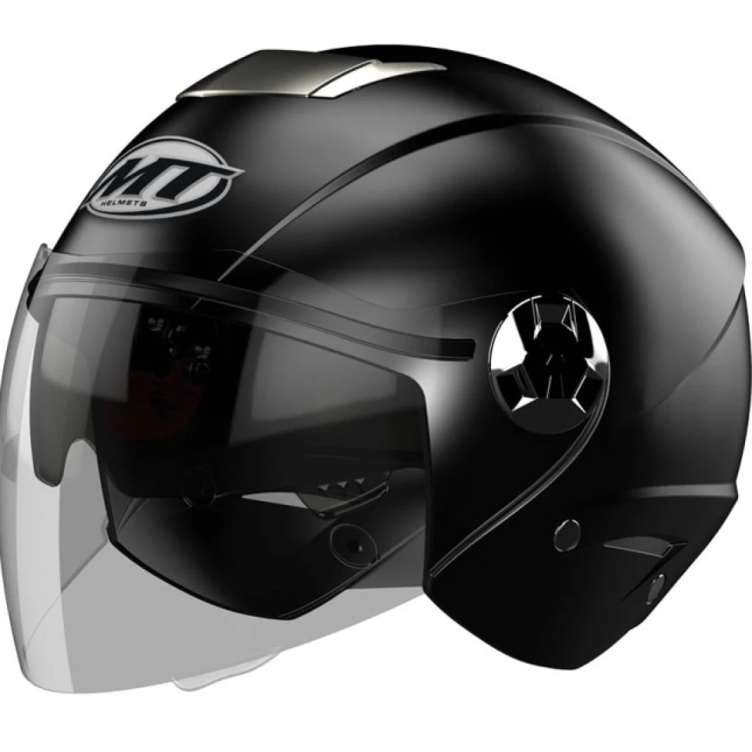 Casca open face motociclete MT City Eleven SV negru mat (ochelari soare integrati) - XS (53/54cm) , Negru mat Casca open face motociclete MT City Eleven SV negru mat (ochelari soare integrati) - XS (53/54cm) , Negru mat