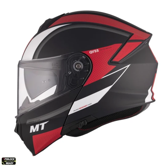 Casca modulabila MT Genesis SV Cave A5 rosu mat Pinlock ready - omologare noua ECE 22.06 - tip viziera: MT-V-25 - Rosu mat , XXL (63/64cm)