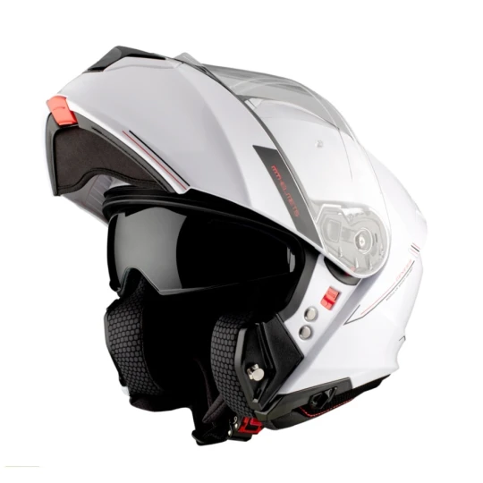 Casca modulabila MT Genesis SV A0 alb lucios Pinlock ready - omologare noua ECE 22.06 - tip viziera: MT-V-25 - Alb lucios , XXL (63/64cm)