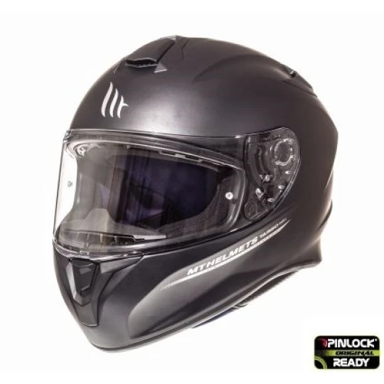 Casca integrala motociclete MT Targo solid A1 negru mat – tip MT-V-14 - Negru mat , L (59/60cm)