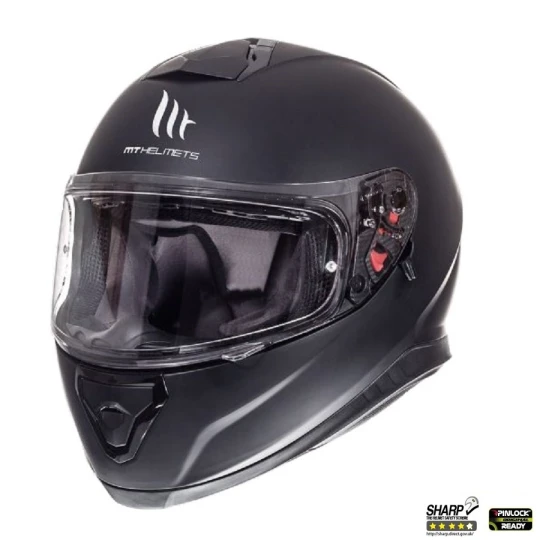 Casca integrala motociclete MT Thunder III SV negru mat (ochelari soare integrati - Negru mat , S (55/56cm)
