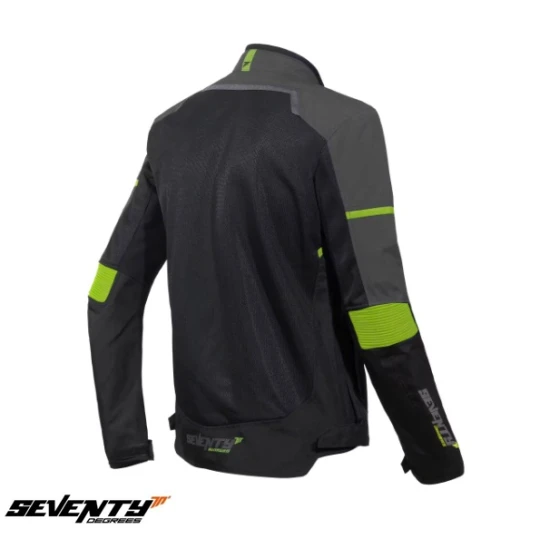 Geaca (jacheta) barbati Racing vara Seventy model SD-JR60 Thunder culoare: negru/gri/galben fluor - Negru/gri/galben fluor , 4XL