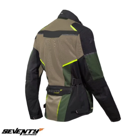 Geaca (jacheta) motociclete barbati Touring Seventy vara model SD-JT70 Atacama culoare: nisipiu/verde/galben fluor - Nisipiu/verde/galben fluor , L