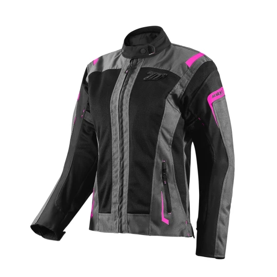 Geaca (jacheta) motociclete femei Touring Seventy vara model SD-JT68 Sahara culoare: gri/fuchsia (roz) - Gri/fuchsia (roz) , XS