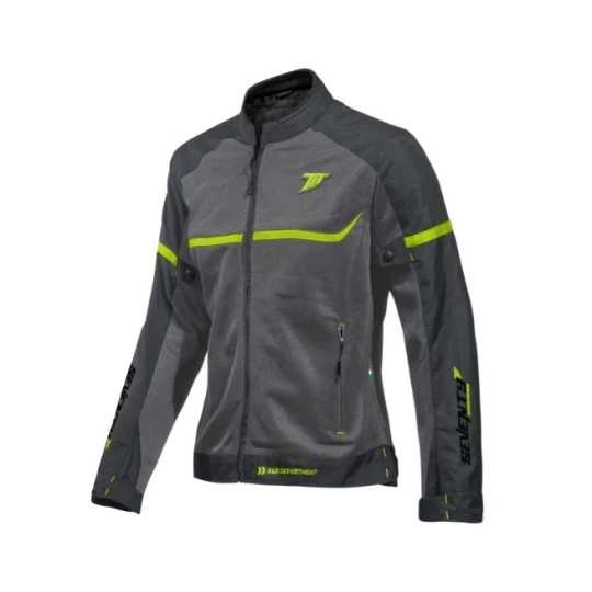 Geaca (jacheta) femei Racing vara Seventy model SD-JR30.2 Mojave culoare: gri/galben fluor - Gri/galben fluor , XS