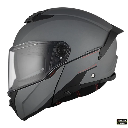 Casca modulabila MT Atom 2 SV A2 titanium mat (ochelari soare integrati) Pinlock Ready - tip viziera: MT-V-35 - Titanium mat , XL (61/62cm)