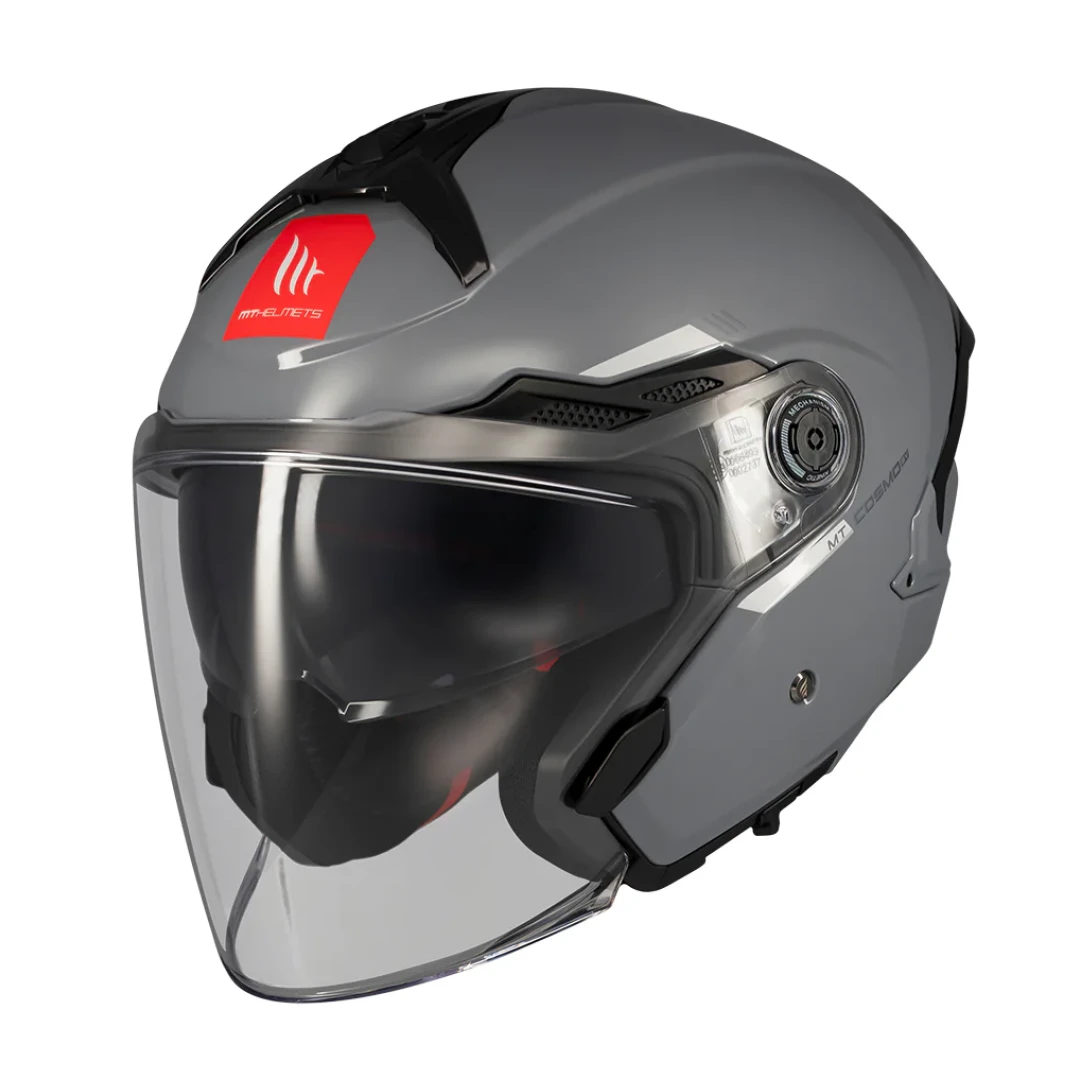 Casca open face motociclete MT Cosmo SV A2 gri lucios (ochelari soare integrati) - tip viziera: MT-V-37 - Gri lucios , L (59/60cm) Casca open face motociclete MT Cosmo SV A2 gri lucios (ochelari soare integrati) - tip viziera: MT-V-37 - Gri lucios , L (59/60cm)