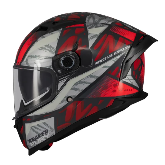 Casca integrala MT Braker SV Fury C5 rosu lucios (ochelari soare integrati) - tip viziera: MT-V-28B - DKS435 - punctaj maxim SHARP Test - 5 stele - Rosu lucios , XXL (63/64cm)