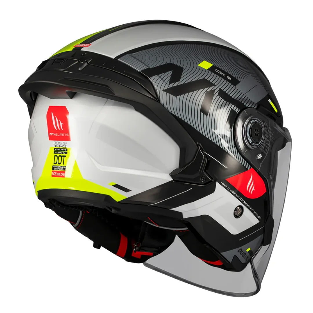 Casca open face motociclete MT Cosmo SV Silence B3 galben fluor lucios (ochelari soare integrati) - tip viziera: MT-V-37 - Galben fluor lucios , L (59/60cm) Casca open face motociclete MT Cosmo SV Silence B3 galben fluor lucios (ochelari soare integrati) - tip viziera: MT-V-37 - Galben fluor lucios , L (59/60cm)