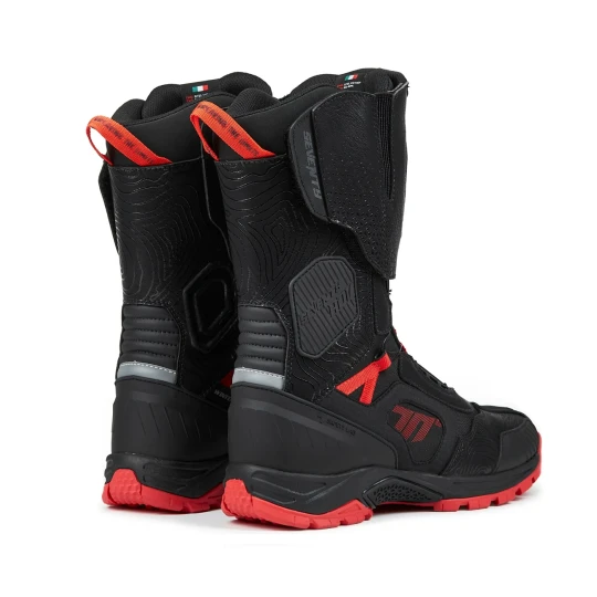 Ghete (cizme) moto Adventure (Touring) Unisex Seventy model SD-BA6 Stelvio culoare: negru/rosu - Negru/rosu , 43