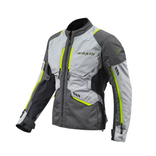 Geaca (jacheta) motociclete barbati ADV/Touring Seventy all season/iarna model SD-JT67 Tanami culoare: negru/gri/galben fluor - Negru/gri/galben fluor , M