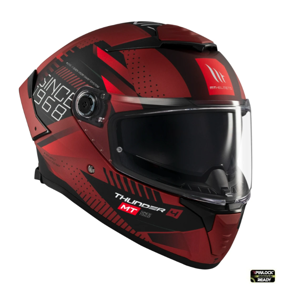 Casca integrala MT Thunder 4 SV Luminence D5 rosu mat (ochelari soare integrati) - tip viziera: MT-V-28B - Rosu mat , M (57/58cm) Casca integrala MT Thunder 4 SV Luminence D5 rosu mat (ochelari soare integrati) - tip viziera: MT-V-28B - Rosu mat , M (57/58cm)