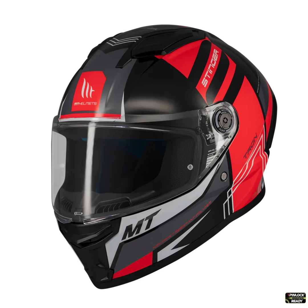 Casca integrala MT Stinger 2 Tron B15 negru/rosu lucios - tip viziera: MT-V-28B - punctaj maxim SHARP Test – 5 stele - Negru/rosu lucios , XS (53/54cm) Casca integrala MT Stinger 2 Tron B15 negru/rosu lucios - tip viziera: MT-V-28B - punctaj maxim SHARP Test – 5 stele - Negru/rosu lucios , XS (53/54cm)
