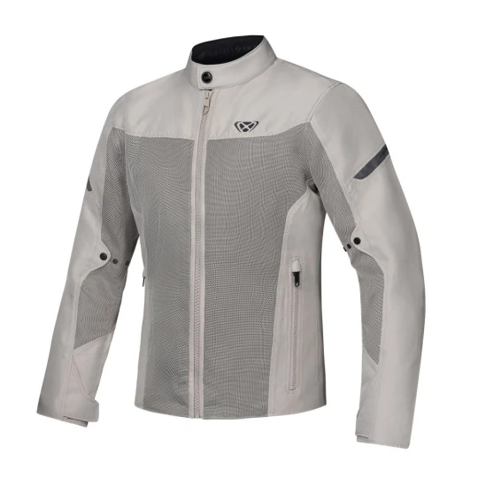 Geaca (jacheta) motociclete barbati Racing/Roadster Ixon vara model Fresh MS culoare: greige (gri) - tip croi: Slim Fit - Greige (gri) , S