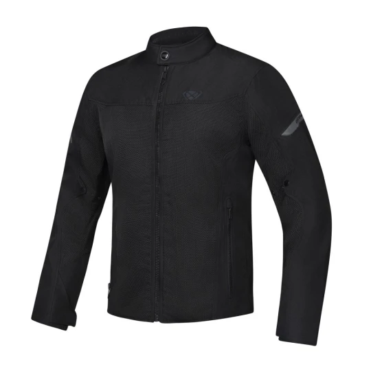 Geaca (jacheta) motociclete barbati Racing/Roadster Ixon vara model Fresh MS culoare: negru - tip croi: Slim Fit - Negru , XL