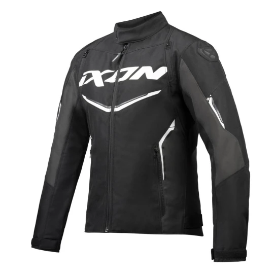 Geaca (jacheta) motociclete barbati Racing/Roadster Ixon vara model Cordolo MS culoare: negru/antracit/alb - Negru/antracit/alb , M