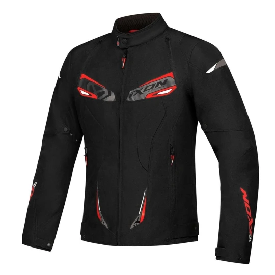 Geaca (jacheta) motociclete barbati Racing/Roadster Ixon All season model Caliber WP MS culoare: negru/alb/rosu - Negru/alb/rosu , 4XL