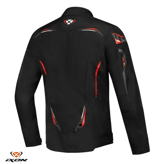 Geaca (jacheta) motociclete barbati Racing/Roadster Ixon All season model Caliber WP MS culoare: negru/alb/rosu - Negru/alb/rosu , 2XL