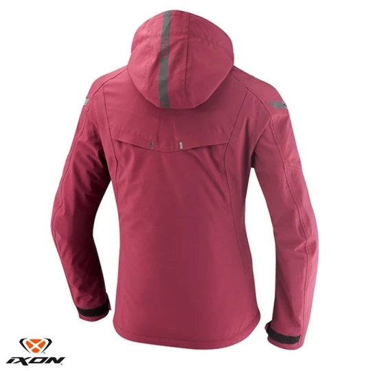 Geaca (jacheta) motociclete femei Touring/Adventure/Urban Ixon All season model Burning LS culoare: burgundy (visiniu) (geaca laminata; waterproof si pe exterior) - Burgundy (visiniu) , S