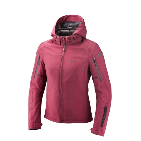 Geaca (jacheta) motociclete femei Touring/Adventure/Urban Ixon All season model Burning LS culoare: burgundy (visiniu) (geaca laminata; waterproof si pe exterior) - Burgundy (visiniu) , XL