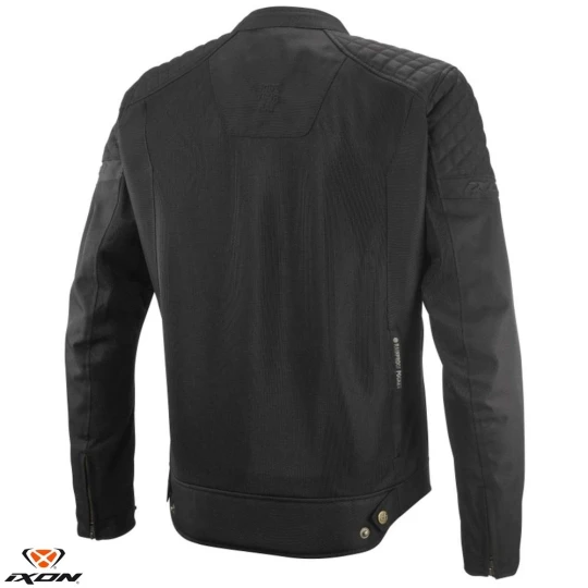 Geaca (jacheta) motociclete barbati Urban/Heritage Ixon vara model Ozcan MS culoare: negru - tip croi: Fit - Negru , S