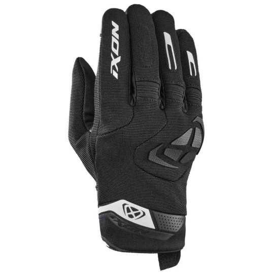 Manusi barbati Roadster vara textil/piele Ixon model MIG 2 MS culoare: negru/alb - degete tactile - Negru/alb , M (8/9)