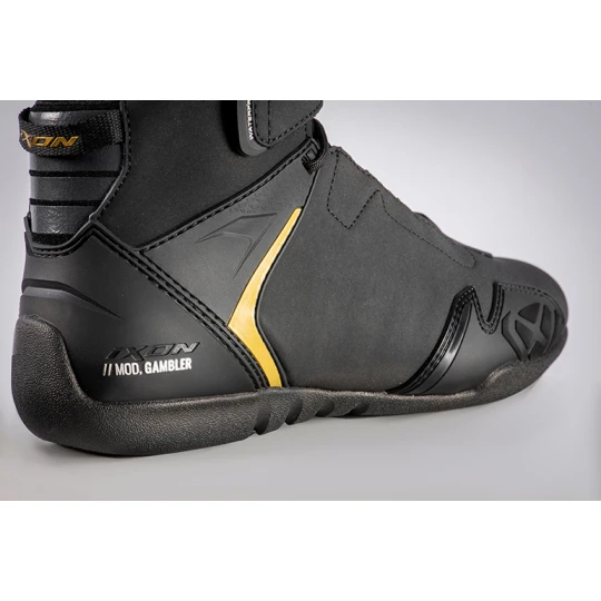 Ghete moto Roadster femei All Season Ixon model Gambler WP LS culoare: negru/gold (auriu) (100% waterproof) - Negru/gold (auriu) , 40