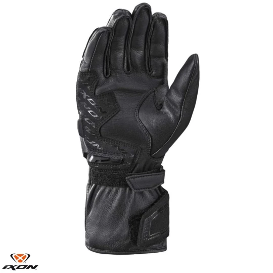 Manusi barbati Racing vara piele Ixon model Thund MS culoare: negru - degete tactile - Negru , S (7/8)