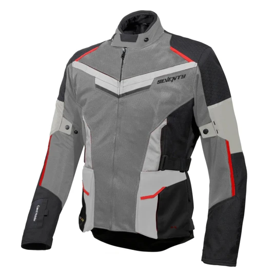 Geaca (jacheta) motociclete barbati Touring Seventy vara model SD-JT70 Atacama culoare: negru/gri/rosu - Negru/gri/rosu , XL