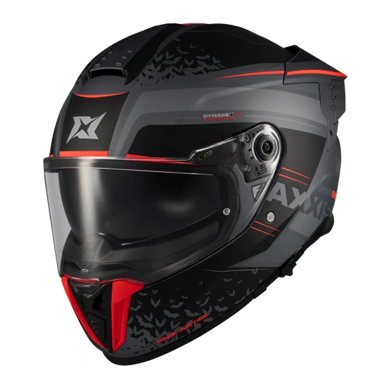 Casca integrala Axxis Hawk Evo SV Dark Justice C1 gri mat (ochelari soare integrati) - tip viziera: MT-V-31 - Gri mat , S (55/56cm)