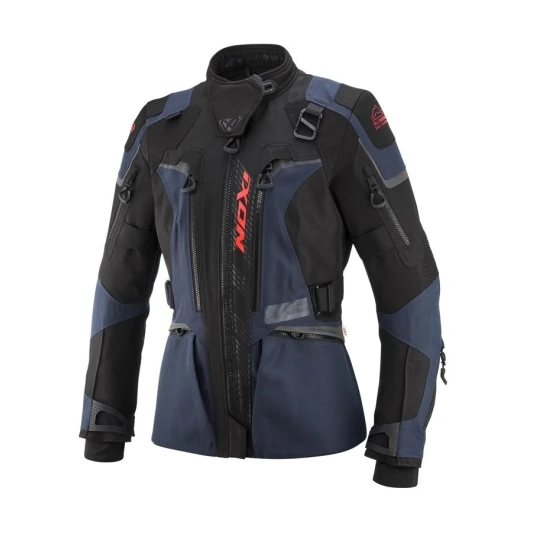 Geaca (jacheta) motociclete femei Touring/Adventure Ixon All season/vara model Odin LS culoare: navy (albastru)/negru/rosu - Navy (albastru)/negru/rosu , S