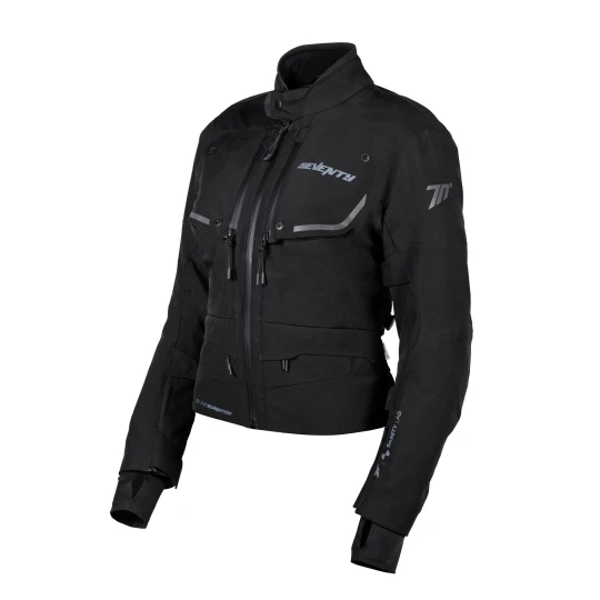 Geaca (jacheta) motociclete femei Touring/Adventure Seventy All season model SD-JT47 Expedition culoare: negru - concept modular (geaca laminata; waterproof si pe exterior) - Negru , XS
