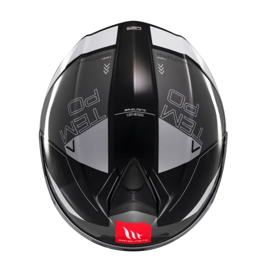 Casca modulabila MT Genesis SV Atempo B2 negru/gri lucios Pinlock ready - omologare noua ECE 22.06 - tip viziera: MT-V-25 - Negru/gri lucios , M (57/58cm)