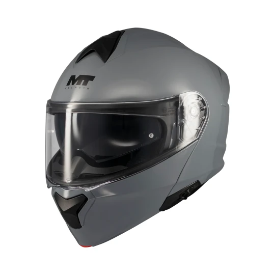 Casca modulabila MT Genesis SV Pure A12 gri lucios Pinlock ready - omologare noua ECE 22.06 - tip viziera: MT-V-25 - Gri lucios , XL (61/62cm)