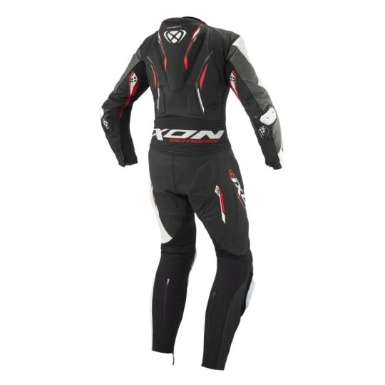 Costum (combinezon) motociclete barbati piele Ixon vara model Demonio culoare: negru/alb/rosu - Negru/alb/rosu , XXXL