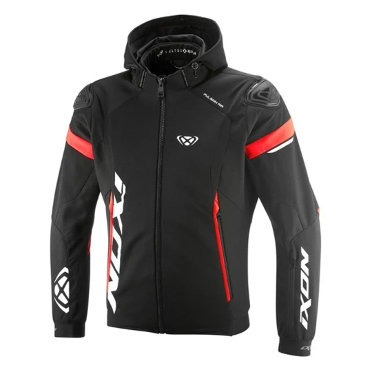 Geaca (jacheta) motociclete barbati Racing/Roadster Ixon vara model Pulsion Air MS culoare: negru/alb/rosu - Negru/alb/rosu , L