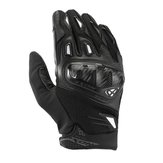 Manusi barbati Roadster vara piele/textil Ixon model Rise Air 2 MS culoare: negru/alb - degete tactile - Negru/alb , 3XL (13/14)