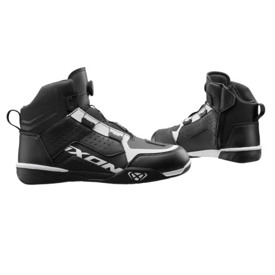 Ghete moto Urban/Roadster barbati All Season Ixon model Vyper WP MS culoare: negru/alb (100% waterproof) - Negru/alb , 41