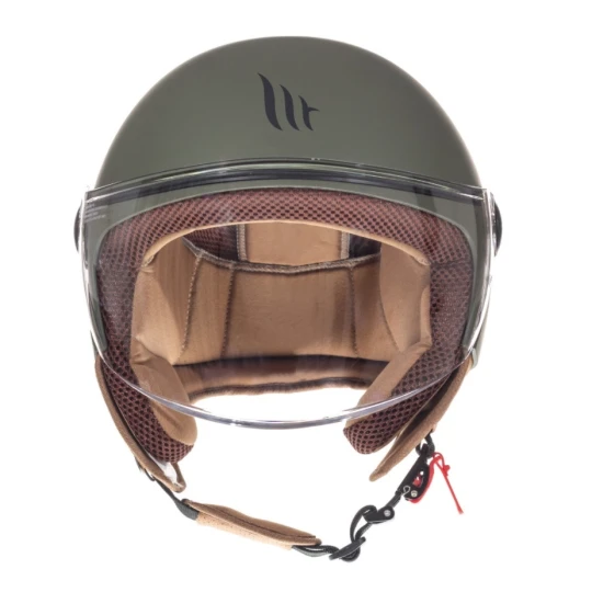 Casca open face motociclete MT Street S A6 verde mat - omologare noua ECE 22.06 - Verde mat , S (55/56cm)