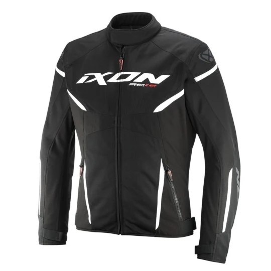 Geaca (jacheta) motociclete barbati Racing/Roadster Ixon vara model Striker 2 AIR WP MS culoare: negru/alb - Negru/alb , S