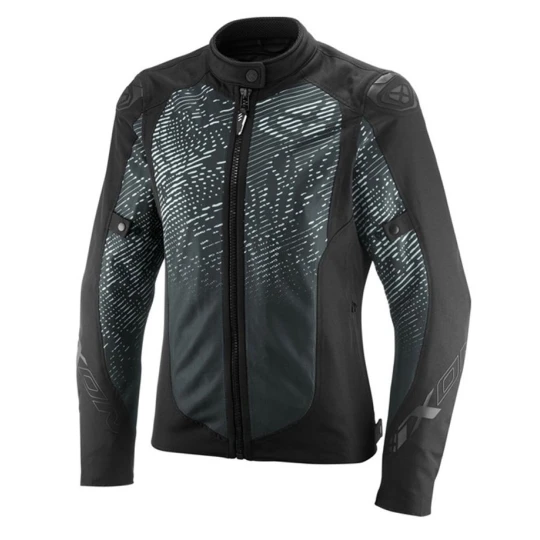 Geaca (jacheta) motociclete femei Roadster/Urban Ixon All season model Artemis LS culoare: negru/alb (concept 3 in 1) - Negru/alb , XL