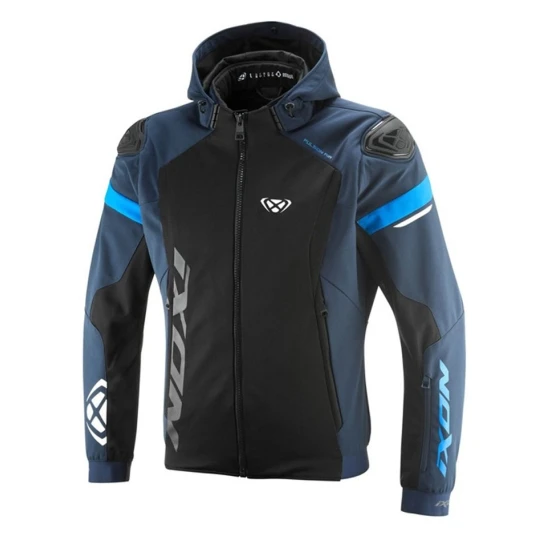 Geaca (jacheta) motociclete barbati Racing/Roadster Ixon vara model Pulsion Air MS culoare: negru/navy (albastru)/alb - Negru/navy (albastru)/alb , XXL
