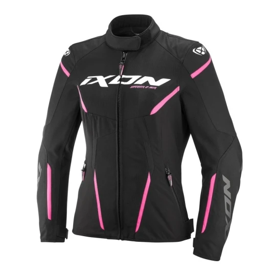 Geaca (jacheta) motociclete femei Racing/Roadster Ixon vara model Striker 2 AIR WP LS culoare: negru/roz - Negru/roz , M