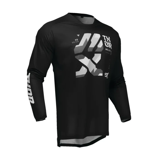 Tricou (bluza) cross-enduro Thor model Launchmode Forge culoare: negru/alb/gri - Negru/alb/gri , M