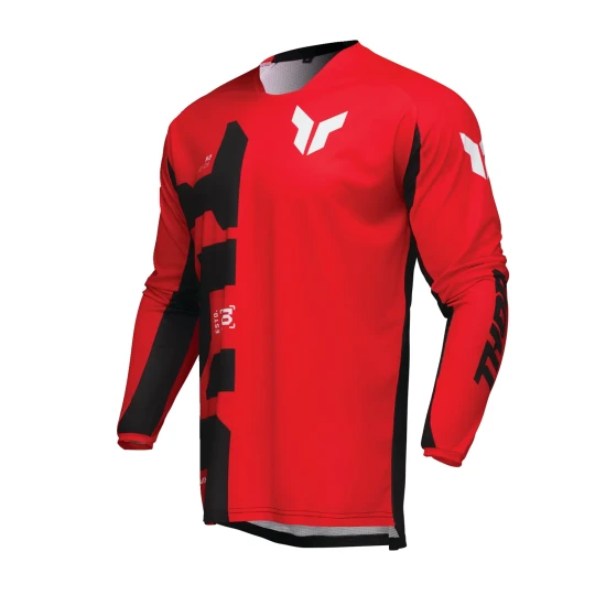 Tricou (bluza) cross-enduro Thor model Launchmode Forge culoare: negru/alb/rosu - Negru/alb/rosu , XL