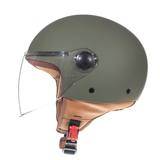 Casca MT Street A6 verde mat (open face) - Verde mat , M (57/58cm)