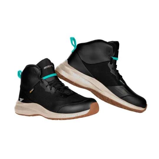 Ghete moto Urban Unisex Seventy model SD-BC4 Vector culoare: negru/turquoise/caramel - 36