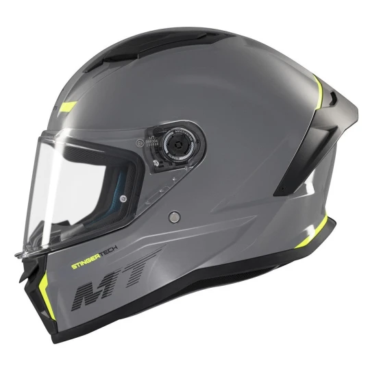 Casca integrala MT Stinger 2 A12 gri lucios - tip viziera: MT-V-28B – punctaj maxim SHARP Test – 5 stele - Gri lucios , XXS (51/52cm)