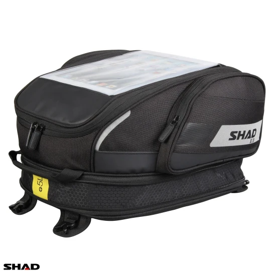 Geanta rezervor motocicleta Shad - model SL20F Tank Bag (20L) (fixare cu cureluse) - culoare: negru
