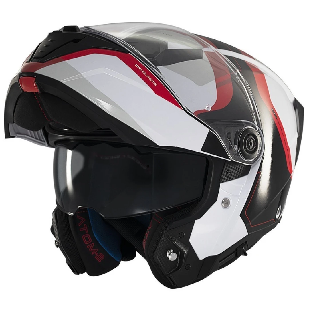 Casca modulabila MT Atom 2 SV Emalla B0 alb/rosu mat (ochelari soare integrati) Pinlock Ready - tip viziera: MT-V-35 - Alb/rosu lucios , XS (53/54cm) Casca modulabila MT Atom 2 SV Emalla B0 alb/rosu mat (ochelari soare integrati) Pinlock Ready - tip viziera: MT-V-35 - Alb/rosu lucios , XS (53/54cm)